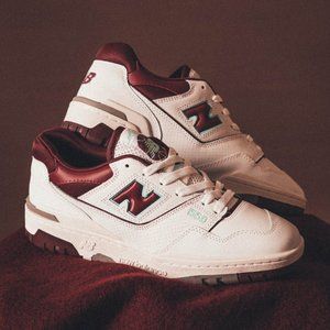 New Balance 550s in Burgundy Cyan
